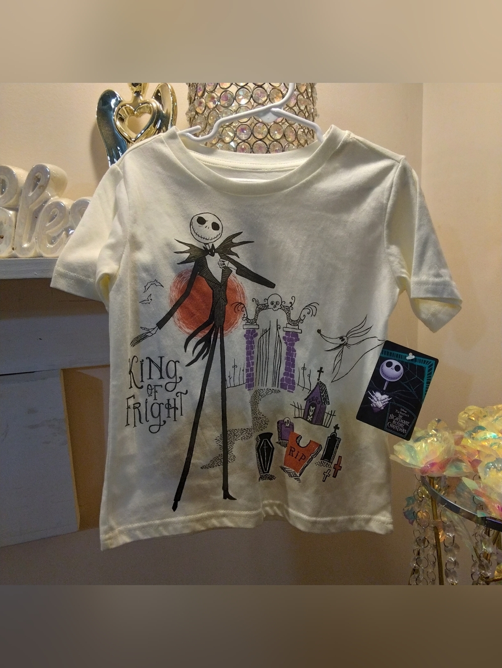 Disney The Nightmare Before Christmas Jack Skellington Cream Graphic Tee